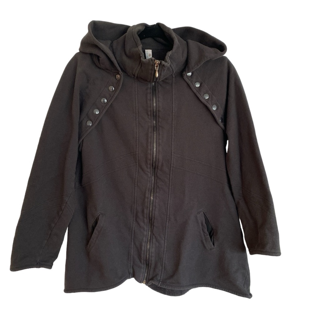 Indigenous Black 2-piece unique sleeveless convertible hoodie